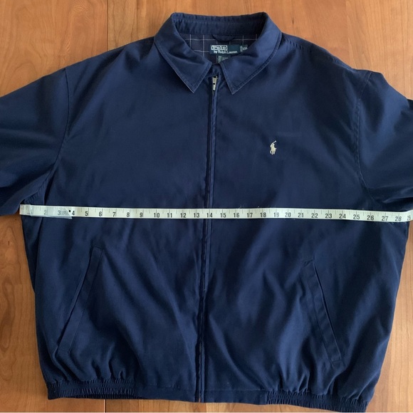 Vintage / Classic Navy Blue Polo Ralph Lauren Windbreaker w/ Collar Mens XXL - Picture 7 of 9